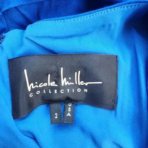 Nicole Miller Blue Ruffle Dress (2) - Picture 5 of 5